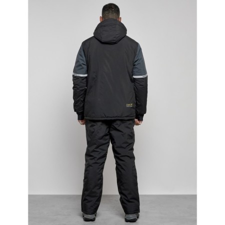 Male winter ski costume, size 48, dark gray color-3