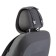 Caps on the front seats Car Performance, 2 pcs, fiberflax (soft flax), rhombus, ser./Gray