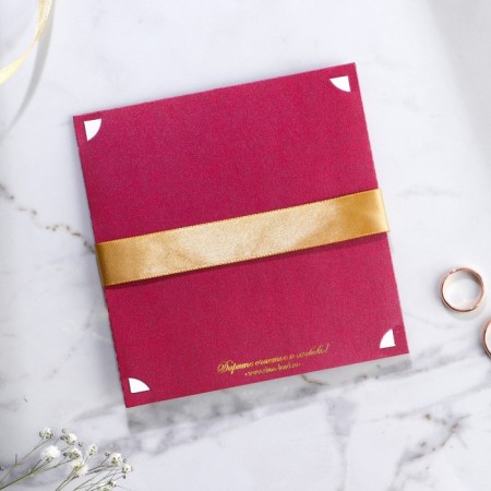 Invitation to the wedding Carved "Love forever...", burgundy color-5