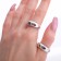 The ring "minimal" double, the color is silver, dimensionless