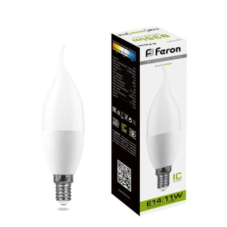 LED LED Feron (11W) 230V E14 4000K in the wind C37T, LB-770
