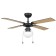 Ceiling fan with Fortaleza lamp, 60W, e27, steel, black