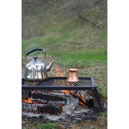 Broster grill for a fire, black, metal thickness 2 mm, 55 x 33 x 18 cm-1