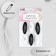 Safe “heart” pins, 40 mm, 6 pcs, black/white color