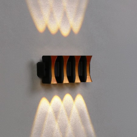 Facade lamp "Elegant", FSD-041, 8 W, 3000K, 4 rays, IP65, 220 V, plastic, black-3