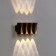 Facade lamp "Elegant", FSD-041, 8 W, 3000K, 4 rays, IP65, 220 V, plastic, black
