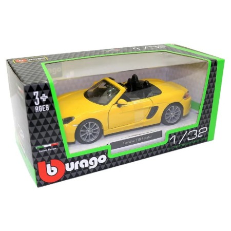 BBURAGO Porsche 718 BOXSTER, DIE-CAST, 1:32, Red color-6