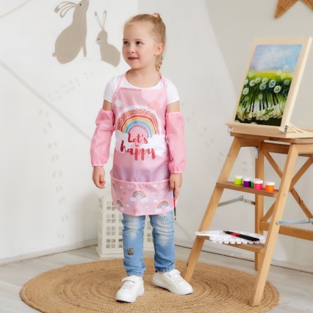 Apron children's apron with overtones Ethel Rainbow, 49 x 39 cm-3