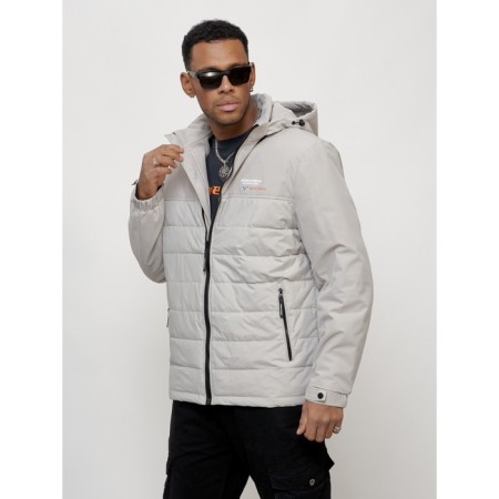 Male spring jacket, size 56, light gray color-5