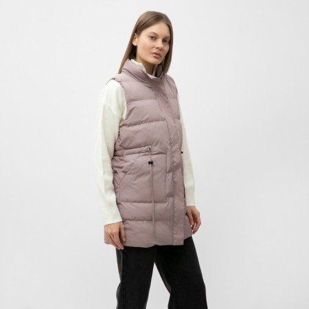 Warmed female vest, beige color, size 44-4