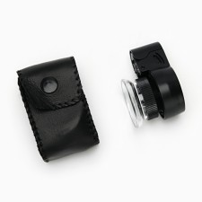 Lupa for checking bills, 45x, d = 21mm, with backlight, 3XAG10