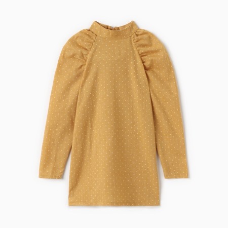 Платье детское MINAKU: Cotton collection цвет горчица, рост 146-7