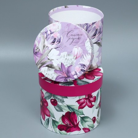 A set of hats 5 in 1, gift packaging, Flower Garden, 13 x 14 - 19.5 x 22 cm-4