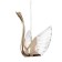 Bayerlux lamp "Swan" LED 12W gold 24x15.5x22-110 cm