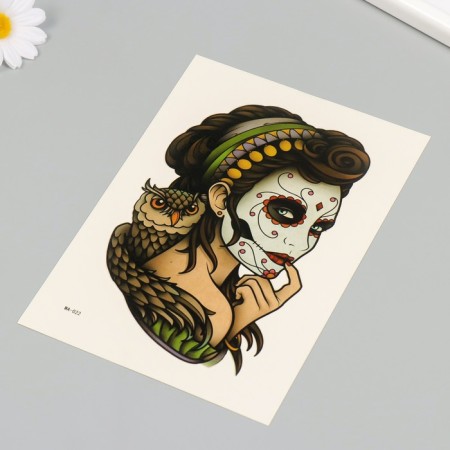 Tattoo on the body color "Mexican riddle" 26.1x14.6 cm-2