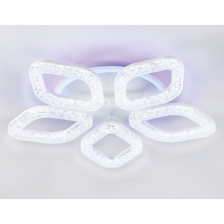 LED ceiling LED with RGB backlight and Ambrella Light, Original, FA3925, 5XLED, 100 W, 7500LUM, 3000-6400K, white color.-3