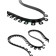 Garden plastic curb, 55 mm, black, 10 m + 30 stakes, "mango