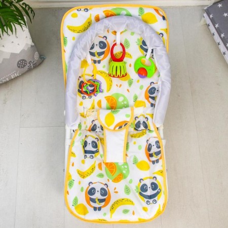 Shakeslong - rocking for newborns "Panda", game arc, toys mix-5
