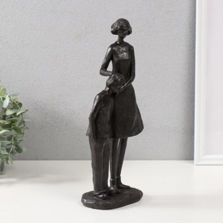 Souvenir Polystone "Mom and Son" Black 31x13x8 cm-1