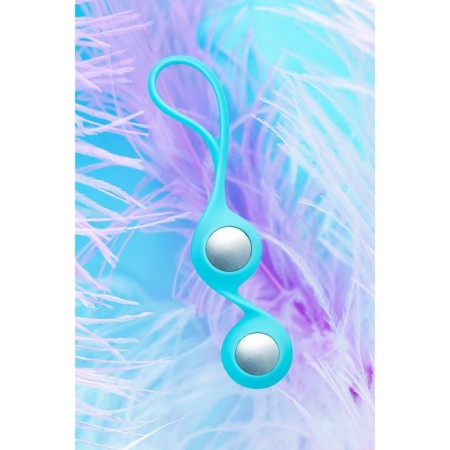 Vaginal balls L’Eroina by Toyfa Futa, silicone, blue color, 11 cm-3