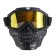 Mask glasses for motor vehicles, collapsible, orange visor, black color