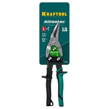 Metal scissors Kraftool Alligator, 2k handles, left cut, 250 mm-2