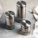 A set of glass cans for bulk products "Style", 3 subjects: 450/700/1000 ml, silver color