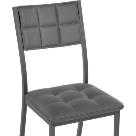 STULL OF THE MALLICAR CARCAS METAL/ECOKOZHA, graphite/gray 39x51x84 cm-4