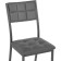 STULL OF THE MALLICAR CARCAS METAL/ECOKOZHA, graphite/gray 39x51x84 cm
