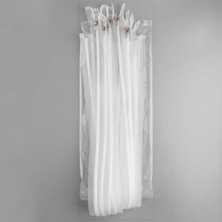 Lightning spiral, No. 5, connective, automatic lock, 70 cm, transparent/white color-2