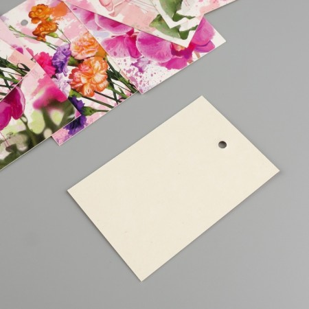 Cardboard "watercolor flowers" set 10 pcs (5 types) 4x6 cm-4