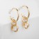 Earrings Metal "FUCHE" rings, color gold