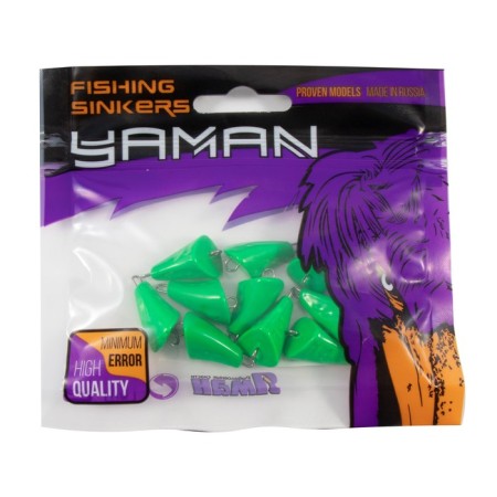 Cargo bullet-excentric painted pissy Yaman 10 pcs., 14 g, green-4