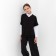 Minaku girl's vest: School Collection, Black color, height 140 cm