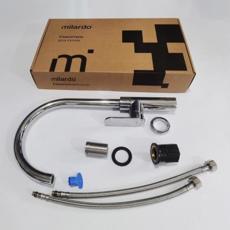 MILARDO MEAL M01SBJM05 kitchen mixer, pouring 200 mm, chrome-4