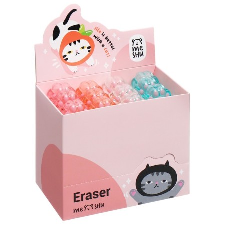 Eraser Meshu "Cat PAW", 93*28*17mm, thermoplastic rubber, plastic case-8