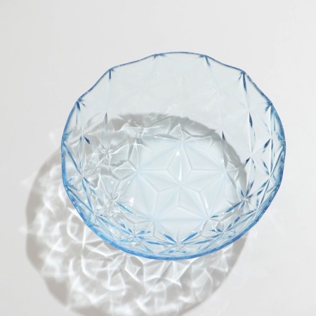 Glass salad "Estrella", 2.54 l, d = 23.5 cm, blue color-1