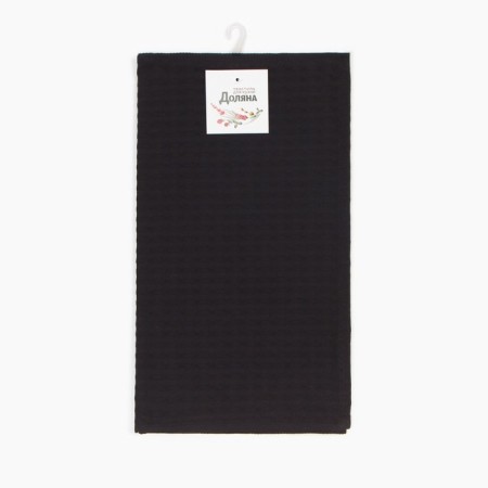 Toward "Dolyana" col. black 35x60 cm, 100% hl., large waffle 220 g/m2-4
