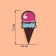 Thermal appliance "Ice cream", 7.2 × 3.5 cm, color colorful color