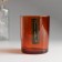 Bank for candles glass "Made with love" 220 ml brown, transparent 7x7x8.4 cm