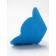 Veterinary collar made of felt "chamomile", size l, blue