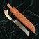 Knife Pchak Sharhon, handle from a horn of a small roar, a guard with an engraving
