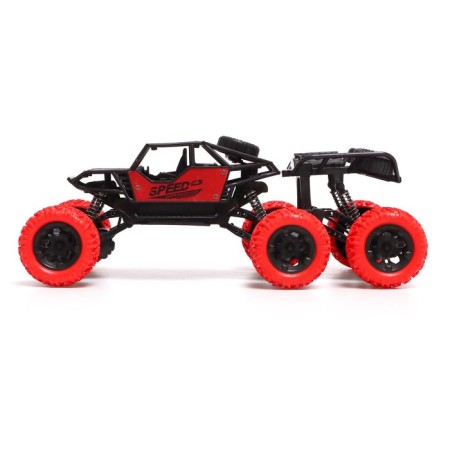 Radio -controlled jeep, 1:18, works on the battery, the color of the red-1