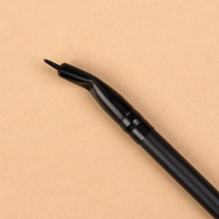 Premium Brush makeup, thin, bilateral, 13 cm, black color-3