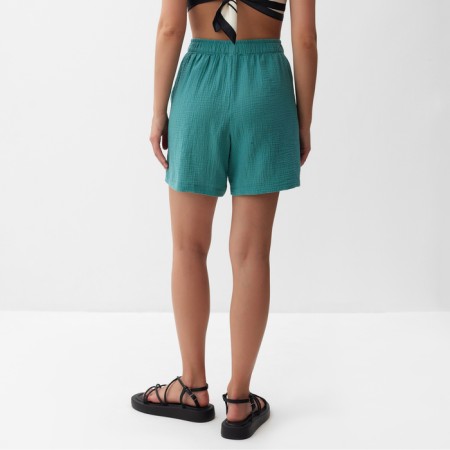 Women's shorts MIST MUSLIN Size l, col. turquoise-8