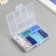 Glass 8/0 in the box "Blue" beads + thread 0.8 mm 5 m 12x8.4x2.2 cm