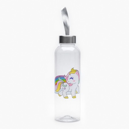 Water bottle, 600 ml, "unicorn", 20 x 7 cm