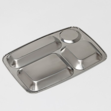 Stainless steel tray, 4 sections-1