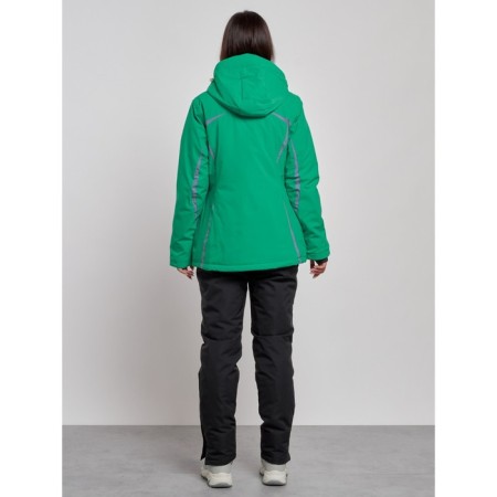 Ski costume female winter, size 48, green color-3