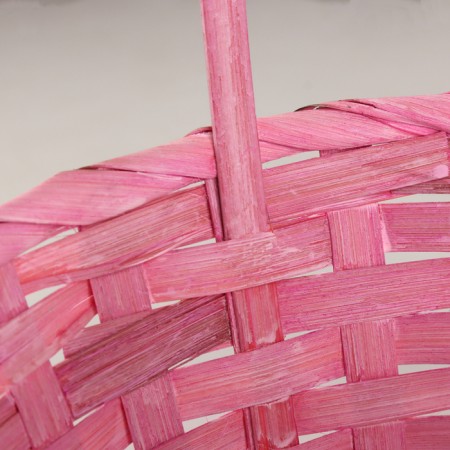 A set of baskets of 3 pcs, d21x10xh36cm, pink, bamboo-3